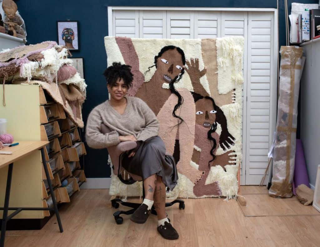 Anya Paintsil in her studio