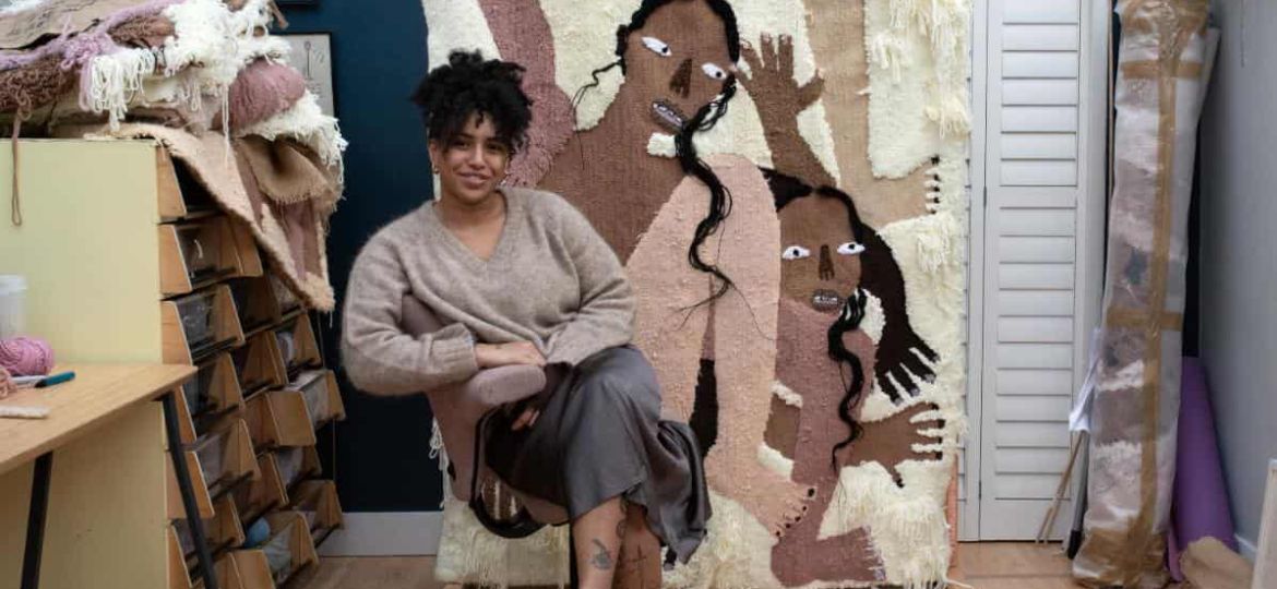 Anya Paintsil in her studio